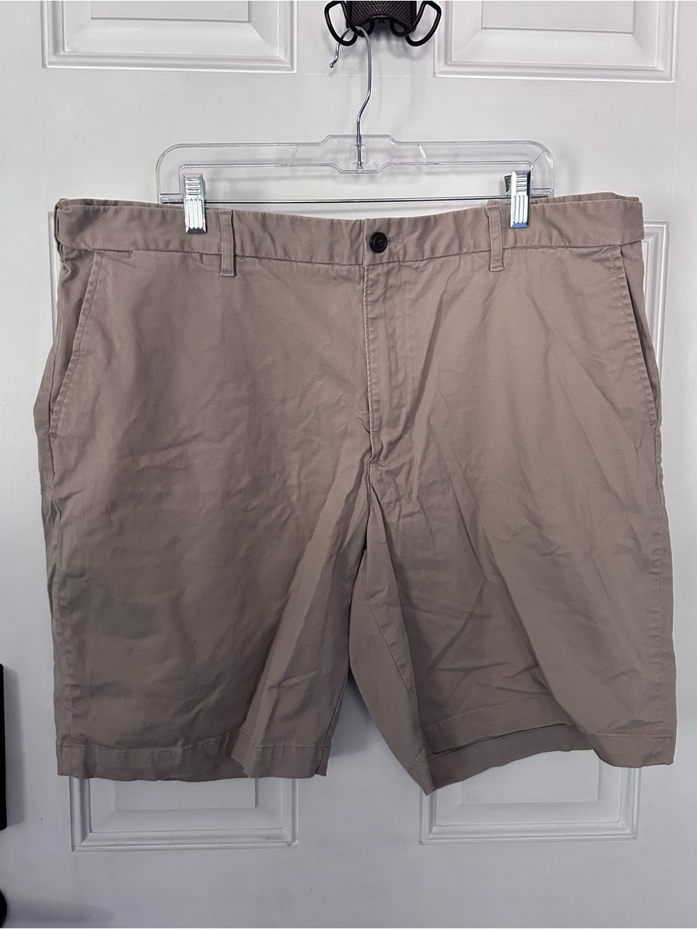 Lands' End Men's Khaki Flat Front Chino Shorts